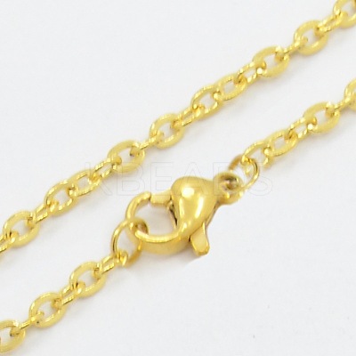 304 Stainless Steel Cable Chain Necklaces STAS-O037-91G-1