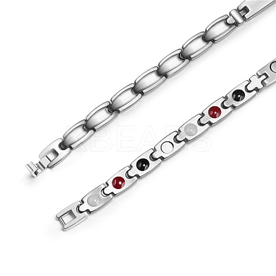 304 Stainless Steel Panther Chain Watch Band Bracelets JB668A-1