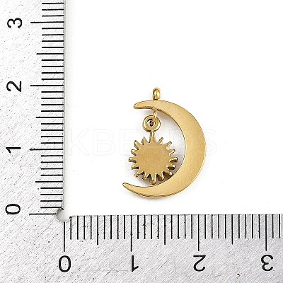 304 Stainless Steel Rhinestone Pendants STAS-L296-11G-1