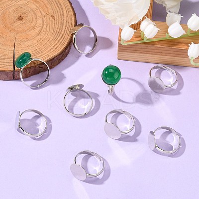 Brass Pad Ring Bases KK-EC022-12mm-N-NR-1
