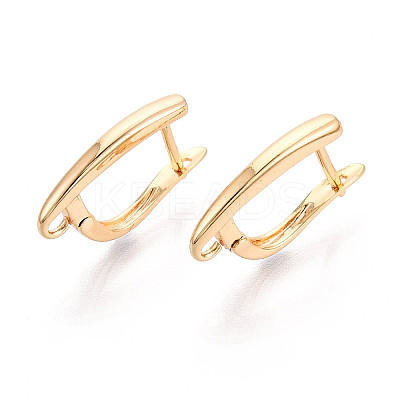 Brass Hoop Earring Findings KK-N267-23B-G-1