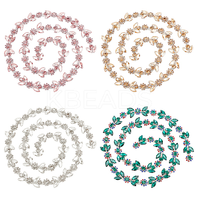 1.8M 4 Colors Iron Rhinestone Strass Chains CH-WR0001-04-1