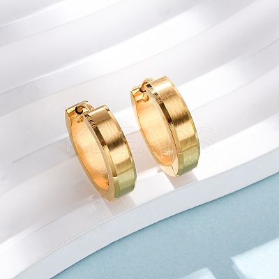 304 Stainless Steel Hoop Earrings EJEW-D331-19A-G-1