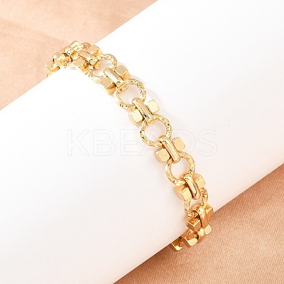 304 Stainless Steel Link Chain Bracelets for Women BJEW-H207-01E-G-1