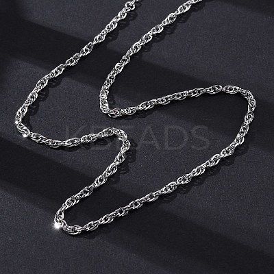 Brass Rope Chains Necklaces for Women NJEW-D302-62P-1