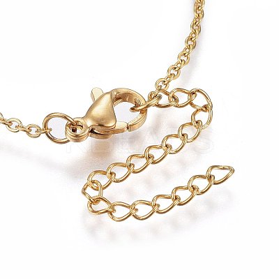 Brass Micro Pave Cubic Zirconia Pendant Necklaces NJEW-L146-04-1