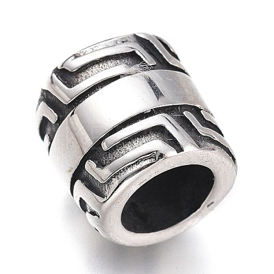 304 Stainless Steel European Beads STAS-O129-06AS-1
