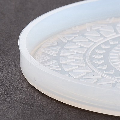 DIY Flat Round Cup Mat Silicone Molds DIY-E036-07-1