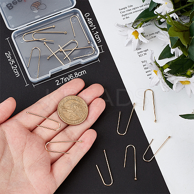 16Pcs Brass Hooks KK-BBC0008-10-1