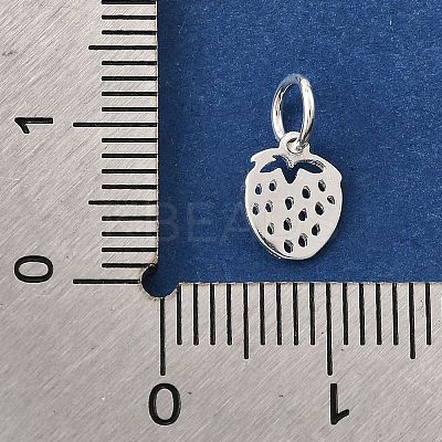 925 Sterling silver Hollow Strawberry Charms STER-D306-02S-1