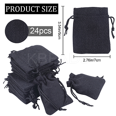 24Pcs Burlap Packing Pouches Drawstring Bags ABAG-BBC0001-07B-1