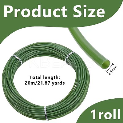 PVC Plastic Tubing Roll for Bundling Artificial Flower Stems DIY-WH0750-049-1