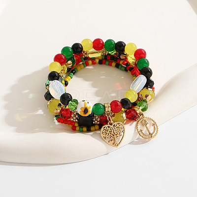 6Pcs 6 Style Stackable Bracelet Sets WS7366-1