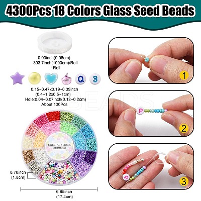 DIY Stretch Bracelet Making Kit DIY-YW0007-65-1