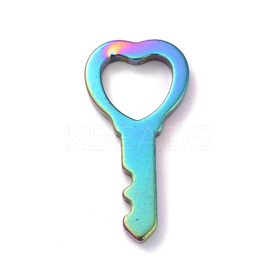 PVD Vacuum Plating Rainbow Color Non-magnetic Synthetic Hematite Pendants G-G856-04A-1