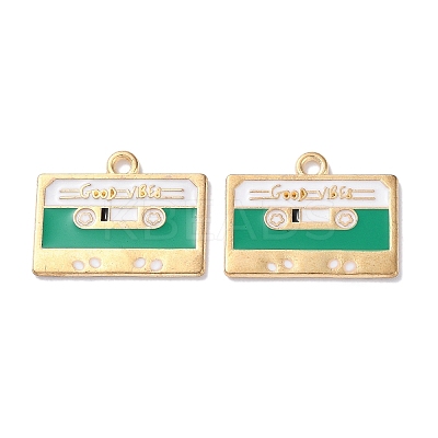 Alloy Enamel Pendants ENAM-O001-11K-G-1