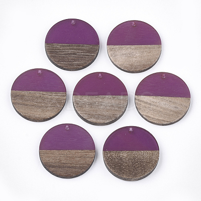 Resin & Wood Pendants X-RESI-S358-02B-11-1