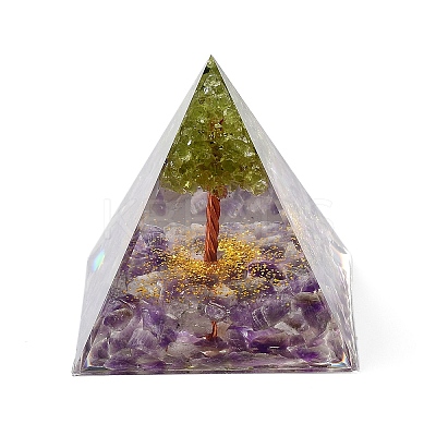 Orgonite Pyramid Resin Energy Generators DJEW-D013-06D-1