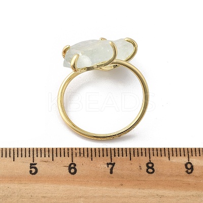 Natural Fluorite Cuff Rings RJEW-B122-02G-06-1