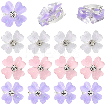 30Pcs 3 Colors Zinc Alloy Resin Hair Fastener OHAR-SC0001-16B-1