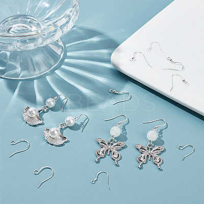 10 Pairs 5 Style 925 Sterling Silver French Hooks with Coil and Ball STER-BBC0006-07-1