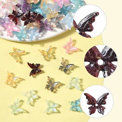 120Pcs 10 Colors Baking Paint Glass Beads DGLA-FS0001-19-1