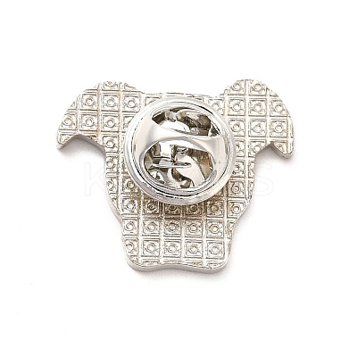 Dog Enamel Pin with Brass Butterfly Clutches JEWB-A006-04B-1