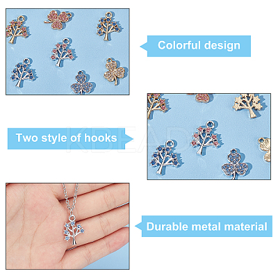 48Pcs 12 Style Alloy Pendants FIND-FH0003-73-1