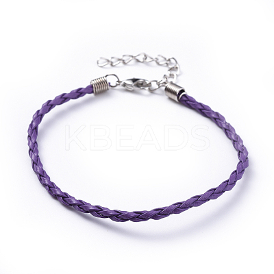 Trendy Braided Imitation Leather Bracelet Making BJEW-S076-M-1