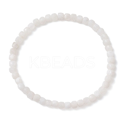 Natural Rainbow Moonstone Beaded Stretch Bracelets for Women BJEW-JB13335-04-1