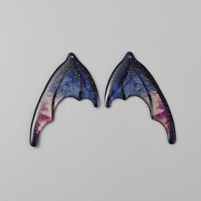 Translucent Resin Glitter Powder Pendants X1-RESI-TAC0018-18E-1