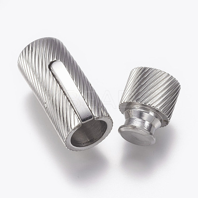 Tarnish Resistant 304 Stainless Steel Bayonet Clasps STAS-O114-042B-P-1