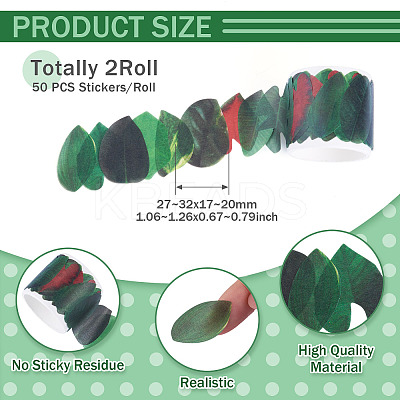 Autumn Leaf Paper Tape Stickers for Card Making DIY-TAC0032-23A-1