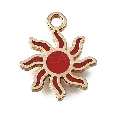 Alloy with Red Enamel Pendants AL-CBA2F44-06G-1