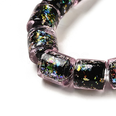 Handmade Dichroic Foil Glass Beads Strands DICH-U001-09H-1