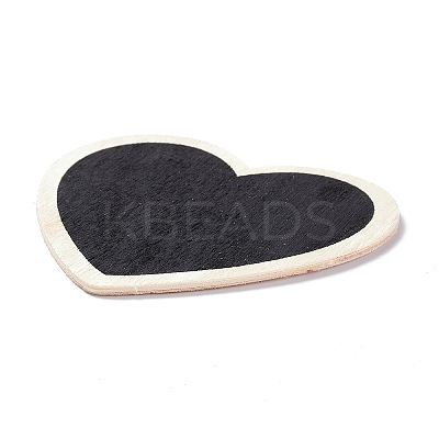 Heart Wooden Mini Chalkboard Signs LS-AJEW-M035-02-1