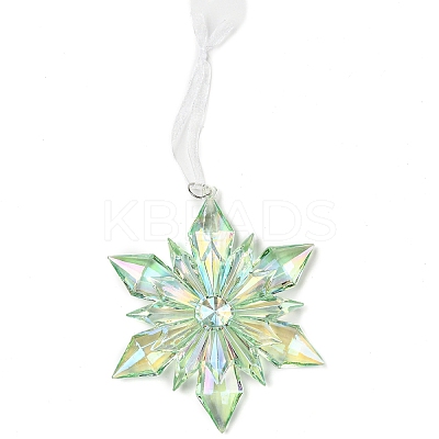 Christmas Transparent Plastic Pendant Decoration HJEW-G022-01B-1