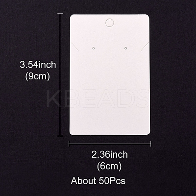 Rectangle Paper One Pair Earring Display Cards with Hanging Hole CDIS-YW0001-04-1