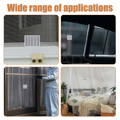 28Pcs 4 Styles Self-adhesive Plastic Window Screen Repair Patches DIY-DR0001-51-1