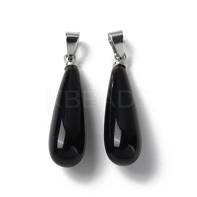 Natural Mixed Stone Teardrop Pendants G-Q005-03P-1