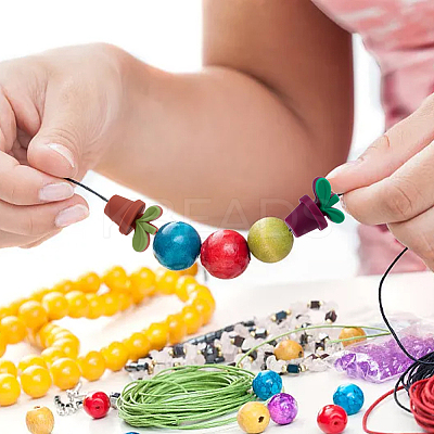 11Pcs 11 Colors Leaf Pot Food Grade Eco-Friendly Silicone Focal Beads SIL-FH0001-09-1