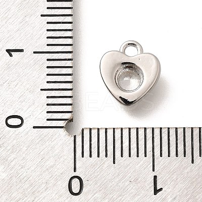 Brass Micro Pave Cubic Zirconia Charms KK-C085-20P-1