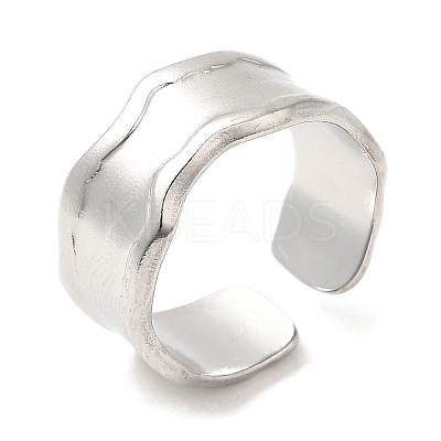 Non-Tarnish 304 Stainless Steel Open Cuff Rings RJEW-K245-63P-1
