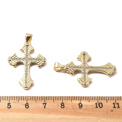 Brass Micro Pave Cubic Zirconia Pendants KK-R229-10G-D-1