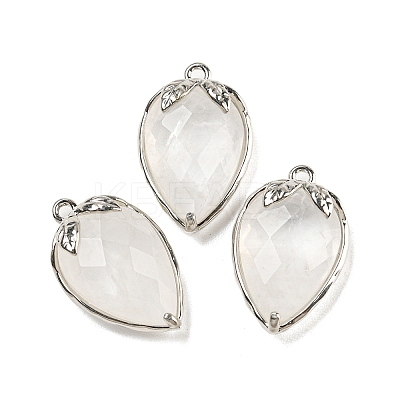 Natural Quartz Crystal Faceted Pendants G-M431-06P-09-1