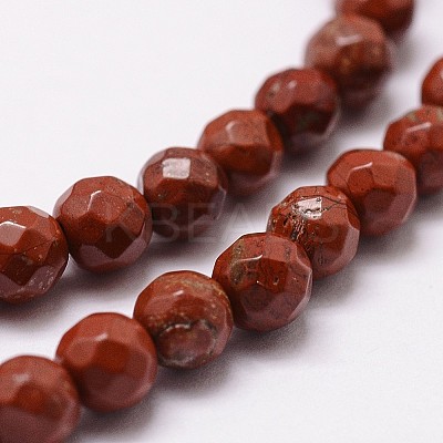 Natural Red Jasper Beads Strands X-G-D840-50-4mm-1