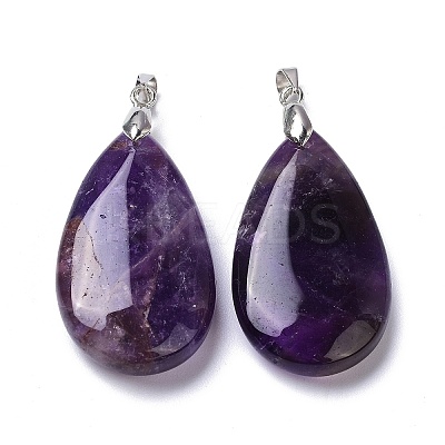 Natural Amethyst Pendants X-G-D084-01P-B03-1