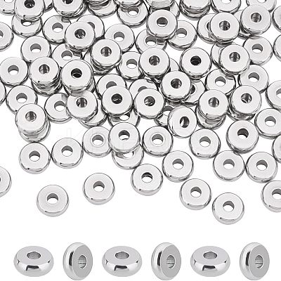 100Pcs 304 Stainless Steel Spacer Beads STAS-UN0026-06-1