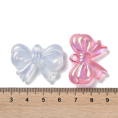 Luminous Rainbow Iridescent Plating Transparent Acrylic Pendants PACR-C007-01-1