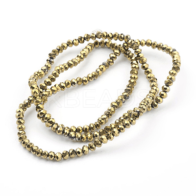 Electroplate Glass Beads Strands LS-EGLA-J025-F05-1